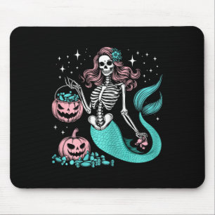 Halloween Mermaid Funny Skeleton Muismat