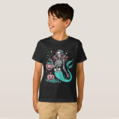 Halloween Mermaid Funny Skeleton T-shirt (Voorkant volledig)