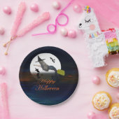 Halloween mermaid heks in moonlight papieren borde papieren bordje (Feest)