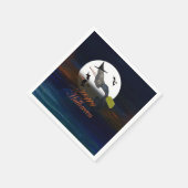Halloween mermaid witch in moonlight party napkins servet (Hoek)