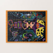 Halloween Mermaid Witch Mercats Ghosts Pumpkins Legpuzzel (Horizontaal)