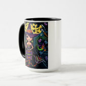 Halloween Mermaid Witch Mercats Ghosts Pumpkins Mok (Voorkant links)