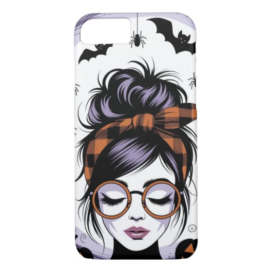 Halloween Messy Bun Woman Case-Mate iPhone Case (Achterkant)