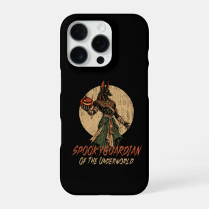 Halloween met Anubis, Bewaker van de Onderwereld iPhone 16 Pro Hoesje