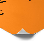  Halloween met een zwerm vliegende vleermuizen Poster (Hoek)