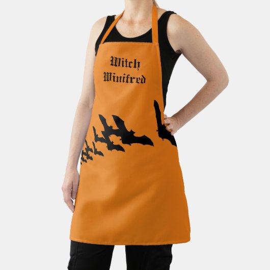  Halloween met een zwerm vliegende vleermuizen Schort (Insitu)