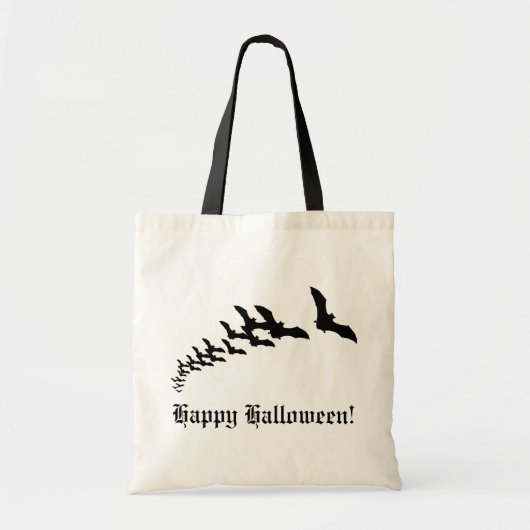  Halloween met een zwerm vliegende vleermuizen Tote Bag (Voorkant)