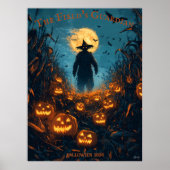 Halloween met gloeiende Jack-O'-Lanterns Poster (Voorkant)