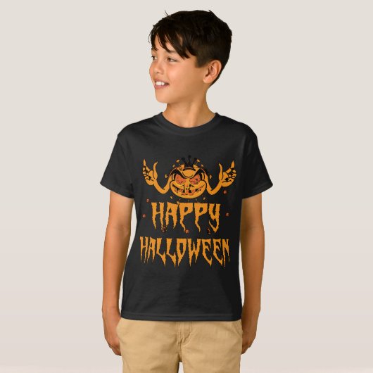 Halloween met het Corona-virus T-shirt (Voorkant volledig)