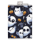 Halloween met leuke geest heupfles (Achterkant)