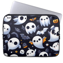 Halloween met leuke geest laptop sleeve