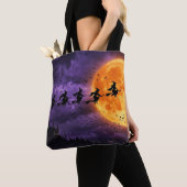 Halloween met Maan en Heks Tote Bag (Dichtbij)