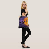Halloween met Maan en Heks Tote Bag (Op model)