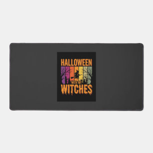 Halloween met mijn heksen Retro zonsondergang Bureaumat