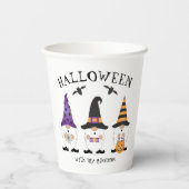 Halloween met mijn Paarse Sinaasappel van Gnomen Papieren Bekers (Achterkant)