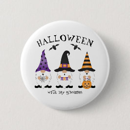 Halloween met mijn Paarse Sinaasappel van Gnomen Ronde Button 5,7 Cm