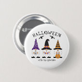 Halloween met mijn Paarse Sinaasappel van Gnomen Ronde Button 5,7 Cm (Voorkant /achterkant)