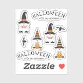 Halloween met mijn Paarse Sinaasappel van Gnomen Sticker (Vel)