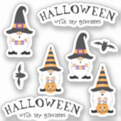 Halloween met mijn Paarse Sinaasappel van Gnomen Sticker (Voorkant)