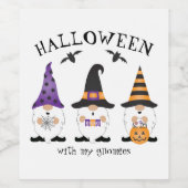 Halloween met mijn Paarse Sinaasappel van Gnomen Wijn Etiket (Enkel label)