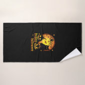 Halloween met Moon Pumpkins Vleermuizen Spinnen en Badhanddoek (Badhanddoek)