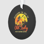Halloween met ouwe dame ornament (voorkant)
