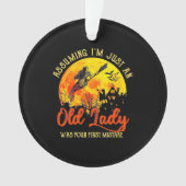 Halloween met ouwe dame ornament (voorkant)