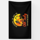Halloween met ouwe dame spandoek (Verticaal)
