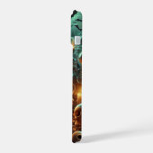 Halloween met pompoen, drank en schedels iPhone 15 case (Linkerkant)