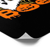 Halloween met pompoenen Peekaboo Poster (Hoek)