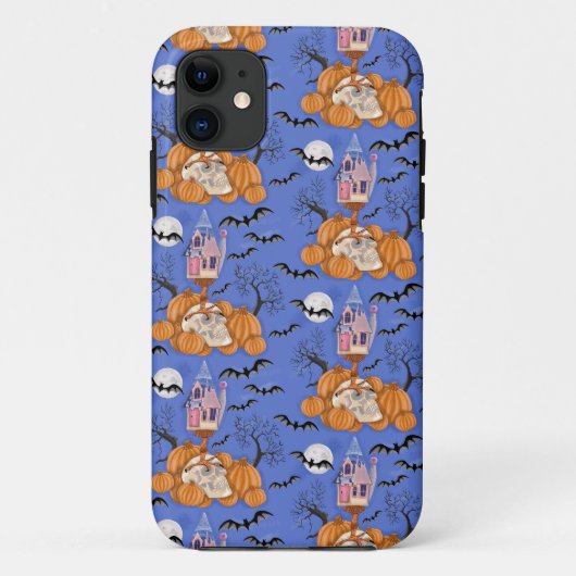 Halloween met pompoenen, vleermuizen, schedel, iph Case-Mate iPhone case (Achterkant)
