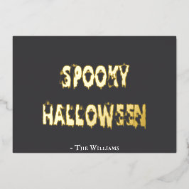 Halloween met Schattigee geesten Folie Uitnodiging