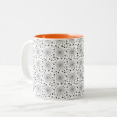 Halloween met spinnen tweekleurige koffiemok (Voorkant links)