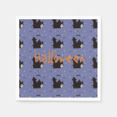 Halloween met spoken heksen en vleermuizen servetten (Voorkant)