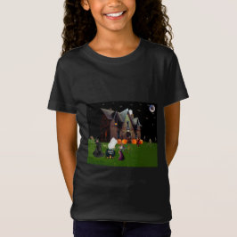 Halloween Met Vrienden Meisjes T-shirt
