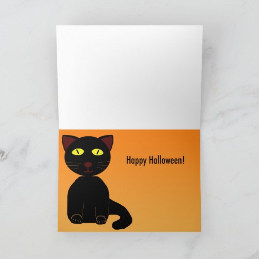 Halloween metafoor gedicht Kaart - Black Cat (Binnen)