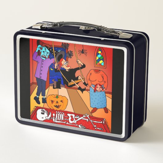 Halloween Metal Lunchbox door dalDesign (Achterkant)
