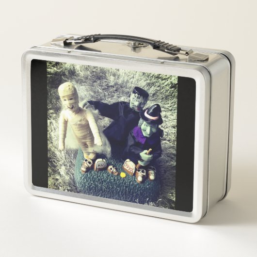 Halloween Metal Lunchbox door dalDesignNZ (Achterkant)