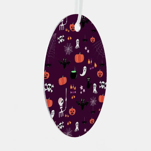 Halloween Metalen Ornament (Voorkant Rechts)