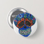 Halloween mexican style ronde button 5,7 cm (Voorkant /achterkant)