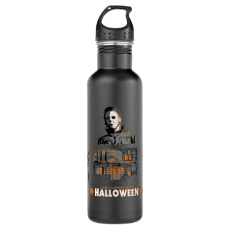 Halloween Michael en House Illustration Waterfles