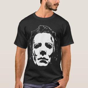 Halloween Michael Myers Mask Big Face T-shirt