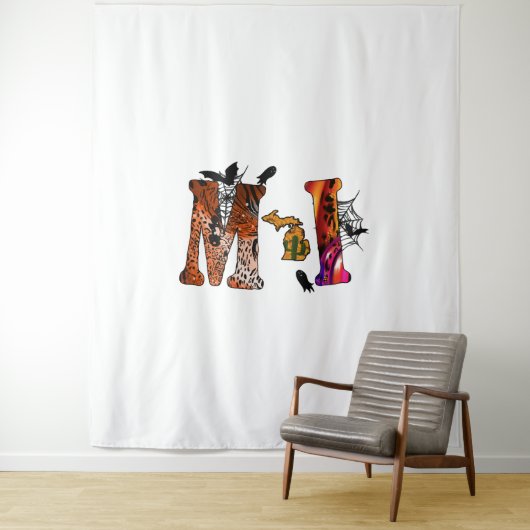 Halloween Michigan Wandkleed (In situ)