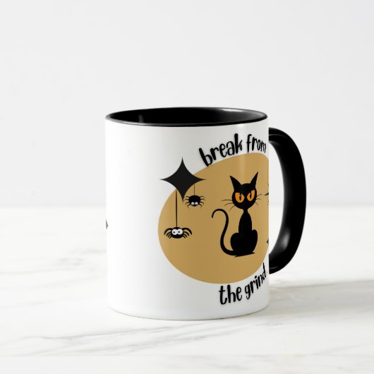 Halloween Mid-Century BFTG Coffee Mok (Voorkant rechts)