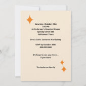 Halloween Mid Century Black Cat Kaart (Achterkant)