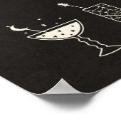 Halloween mid-century modern cocktailmenu poster (Hoek)