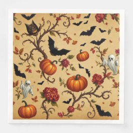 Halloween middeleeuwse Franse Patroon Papier serve Servet