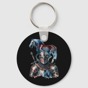 Halloween Middeleeuwse Ridder Paarden Ridder Armou Sleutelhanger