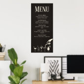 Halloween, midden eeuw, modern cocktailmenu poster (Thuiskantoor)