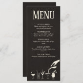 Halloween, midden eeuw, modern cocktailmenu programmakaart (Voorkant / Achterkant)